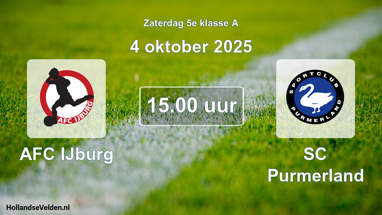 Scheduled Match: AFC IJburg - SC Purmerland (4 October 2025)
