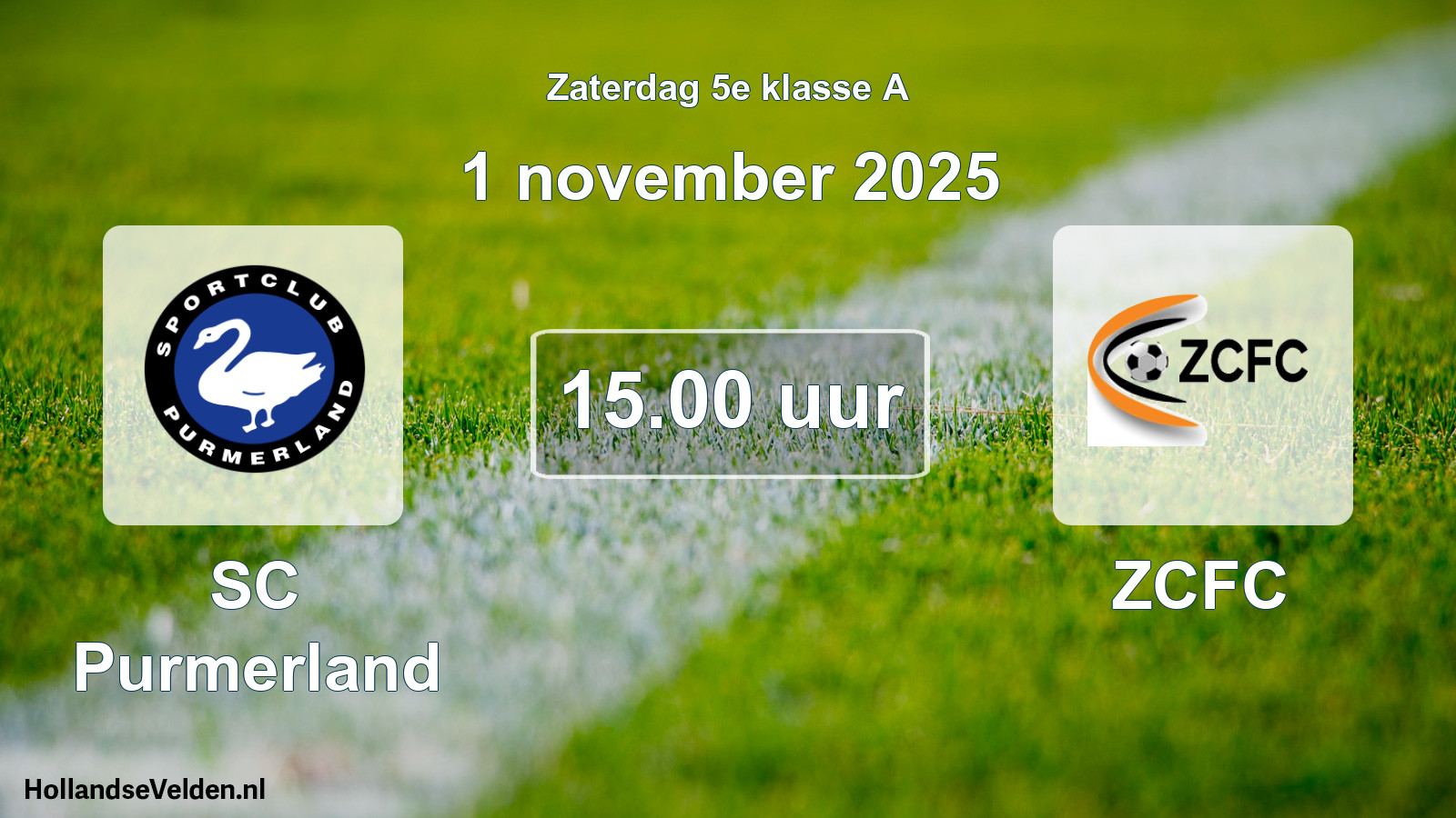 Scheduled Match: SC Purmerland - ZCFC (1 November 2025)