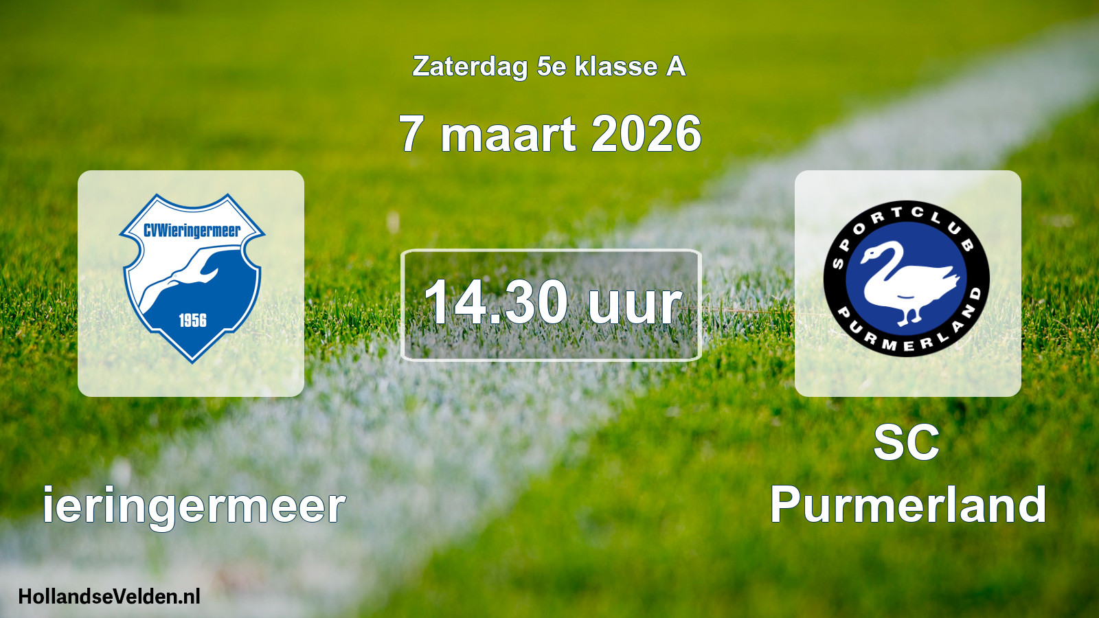 Scheduled Match: Wieringermeer - SC Purmerland (7 March 2026)