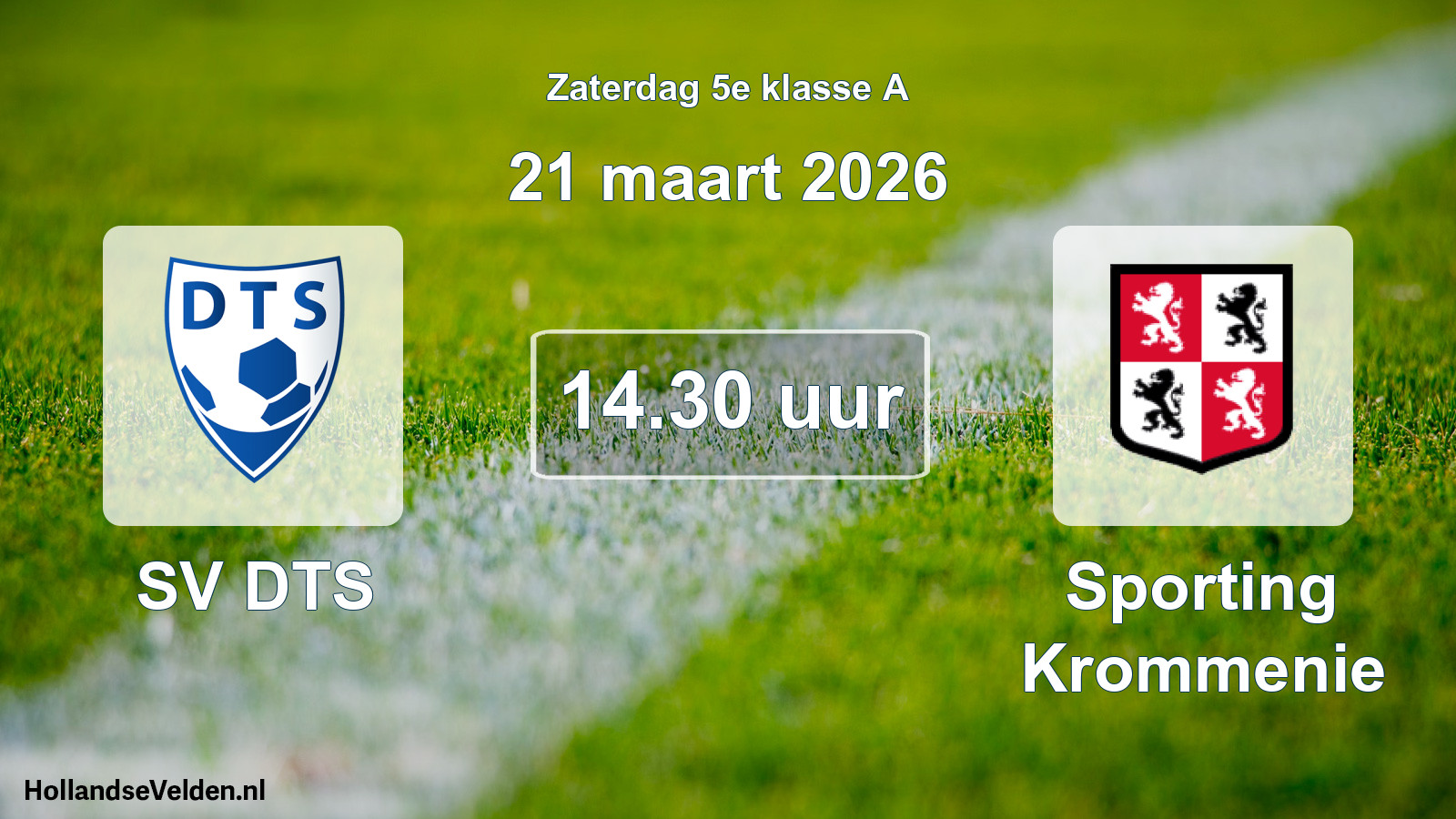 Scheduled Match: SV DTS - Sporting Krommenie (21 March 2026)