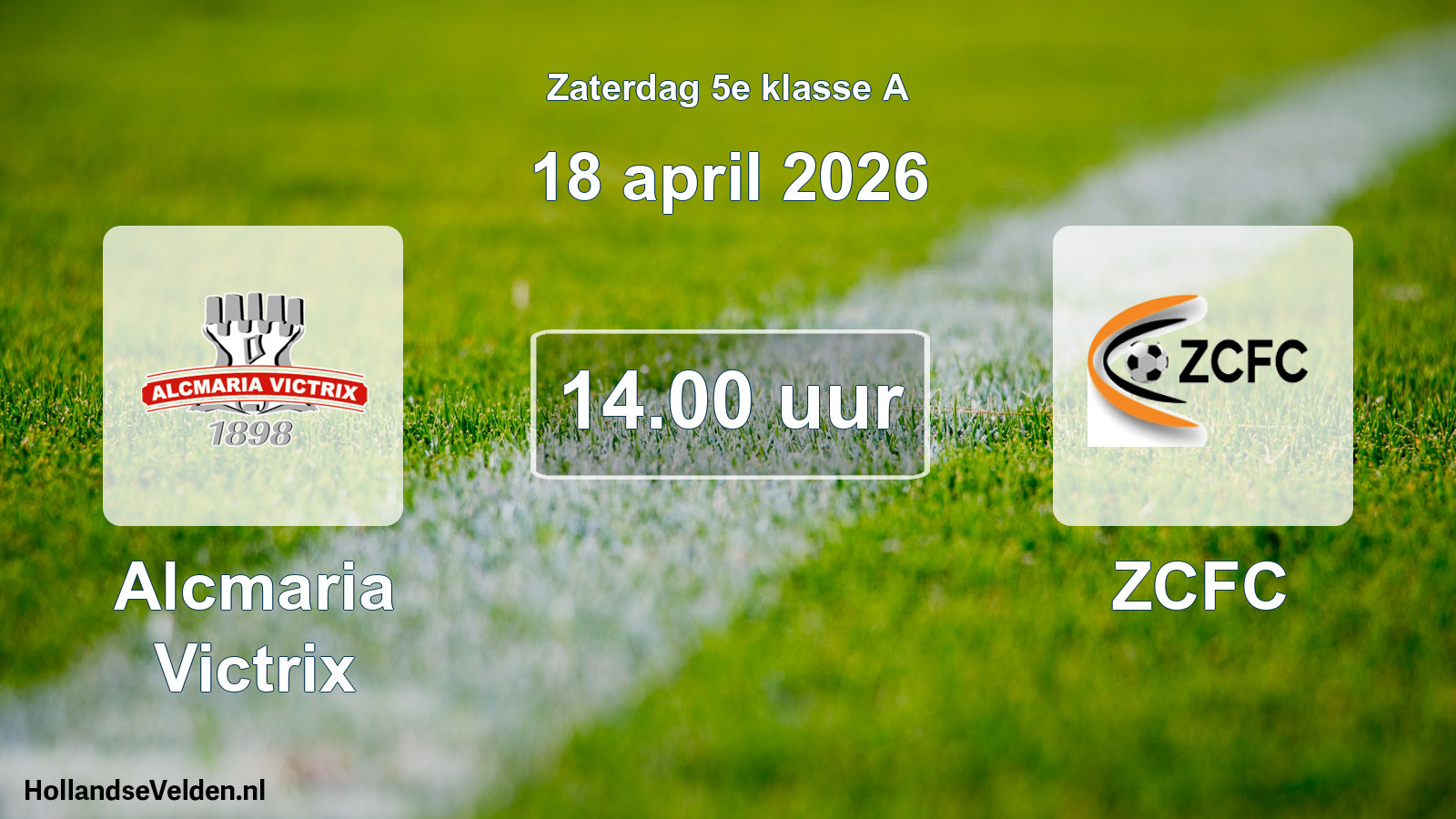 Geplande wedstrijd: Alcmaria Victrix - ZCFC (18 april 2026)