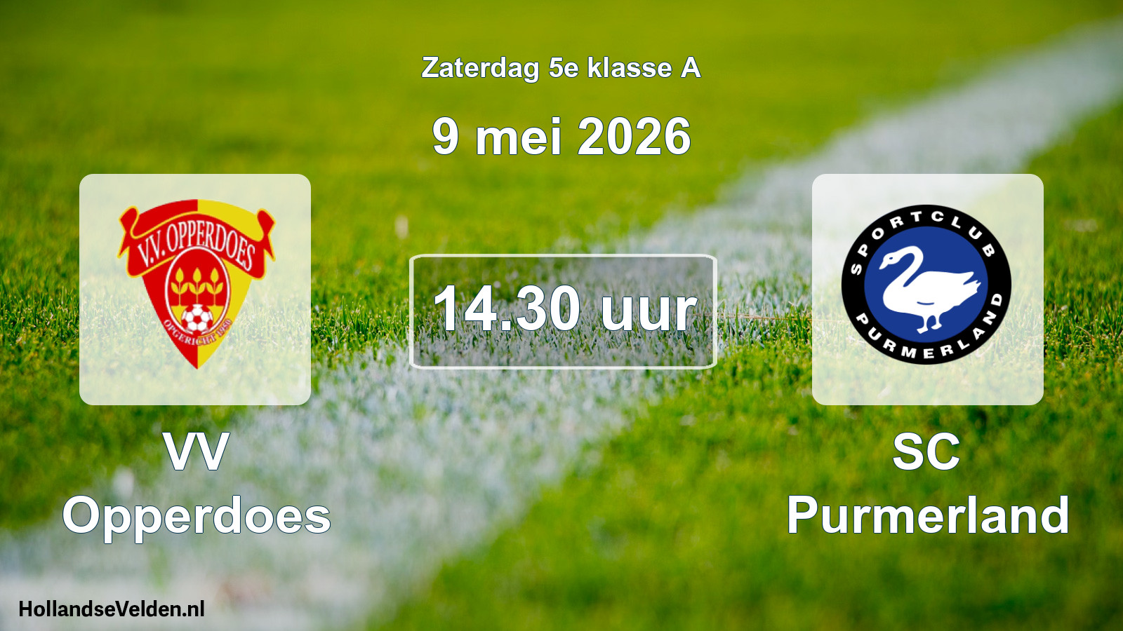 Scheduled Match: VV Opperdoes - SC Purmerland (9 May 2026)