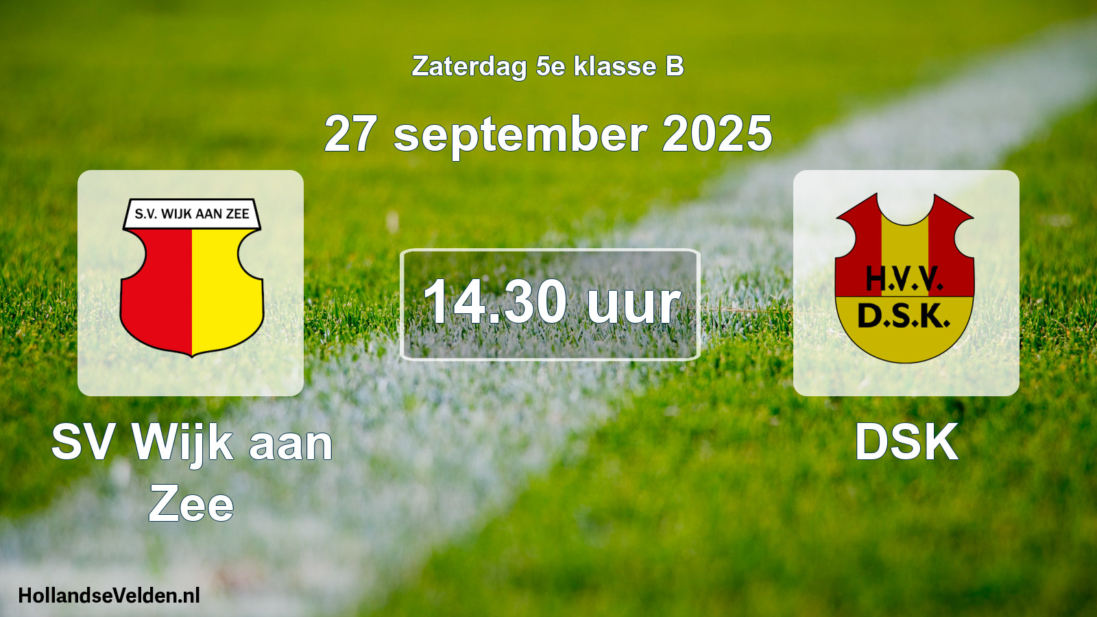 Scheduled Match: SV Wijk aan Zee - DSK (27 September 2025)