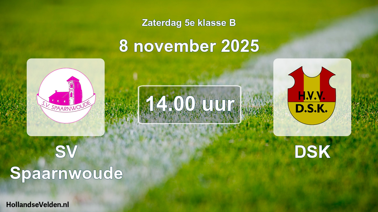 Scheduled Match: SV Spaarnwoude - DSK (8 November 2025)
