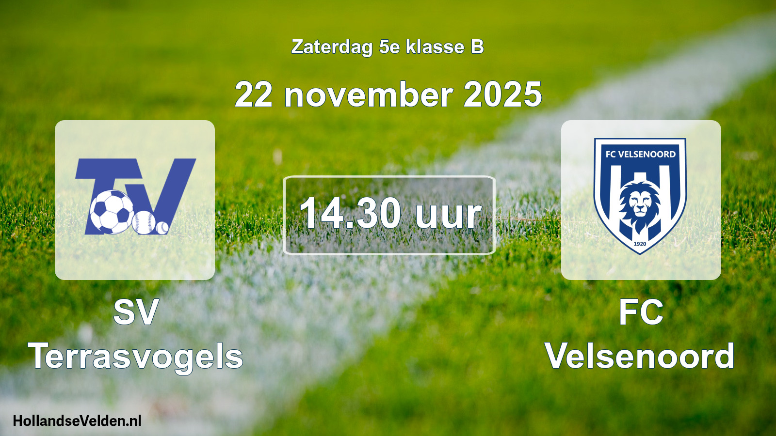 Scheduled Match: SV Terrasvogels - FC Velsenoord (22 November 2025)