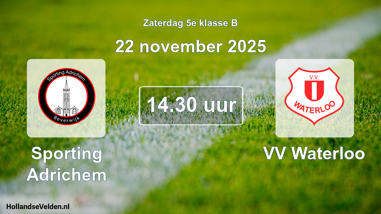 Scheduled Match: Sporting Adrichem - VV Waterloo (22 November 2025)