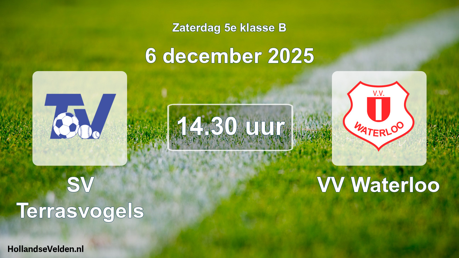 Scheduled Match: SV Terrasvogels - VV Waterloo (6 December 2025)