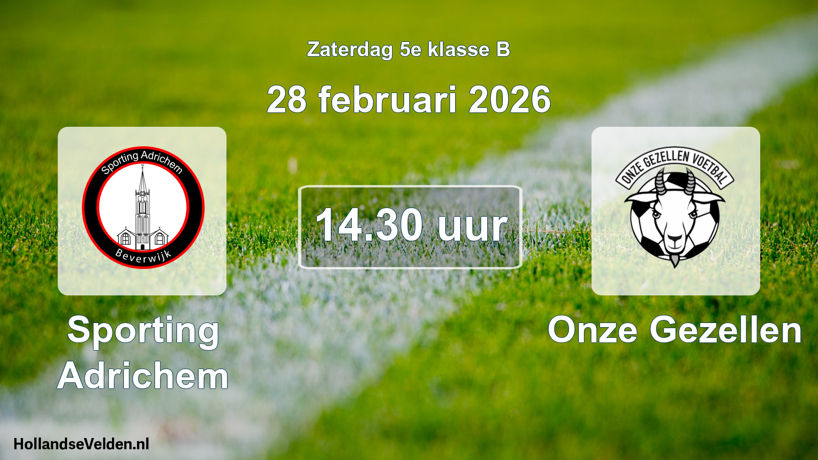 Scheduled Match: Sporting Adrichem - Onze Gezellen (28 February 2026)