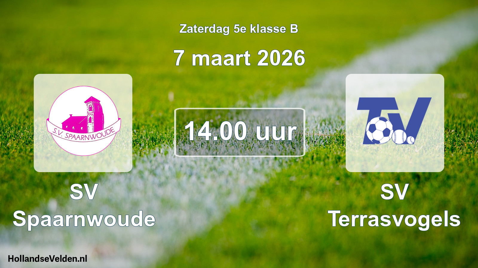Scheduled Match: SV Spaarnwoude - SV Terrasvogels (7 March 2026)