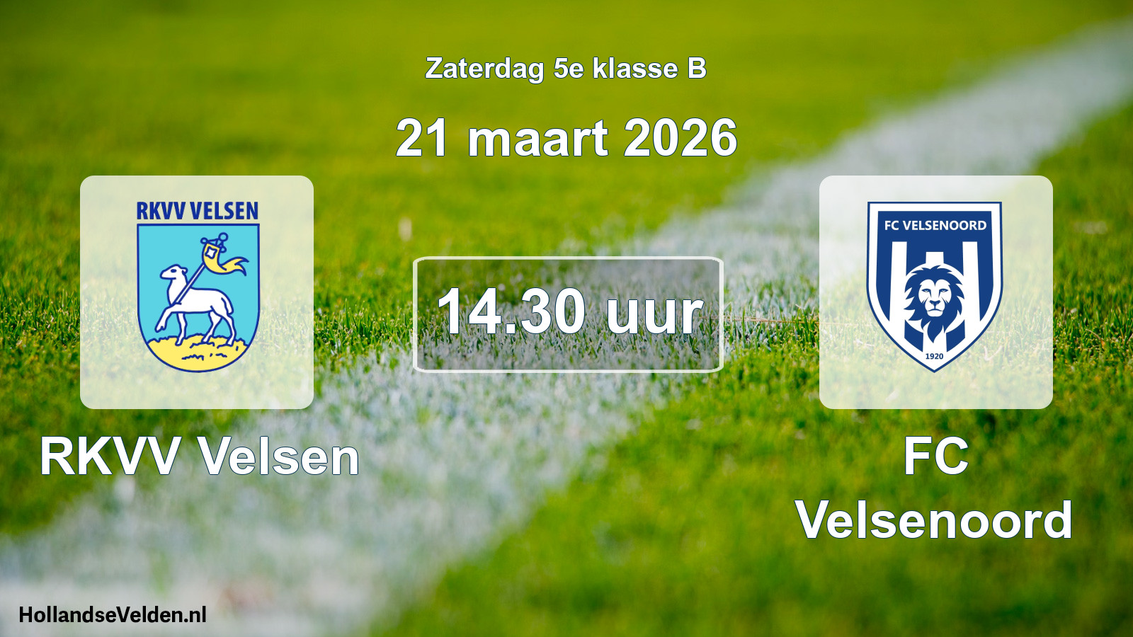 Scheduled Match: RKVV Velsen - FC Velsenoord (21 March 2026)