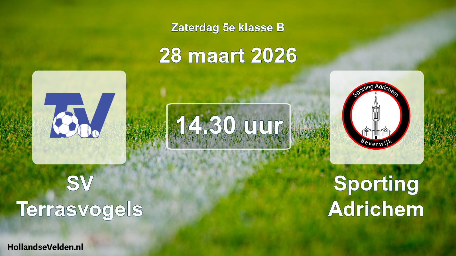 Scheduled Match: SV Terrasvogels - Sporting Adrichem (28 March 2026)