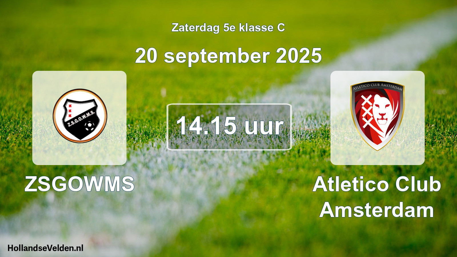 Scheduled Match: ZSGOWMS - Atletico Club Amsterdam (20 September 2025)