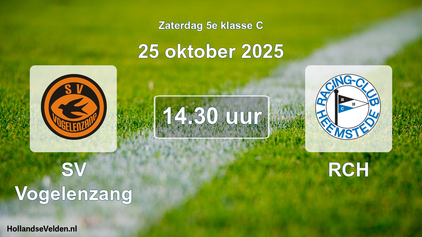 Scheduled Match: SV Vogelenzang - RCH (25 October 2025)