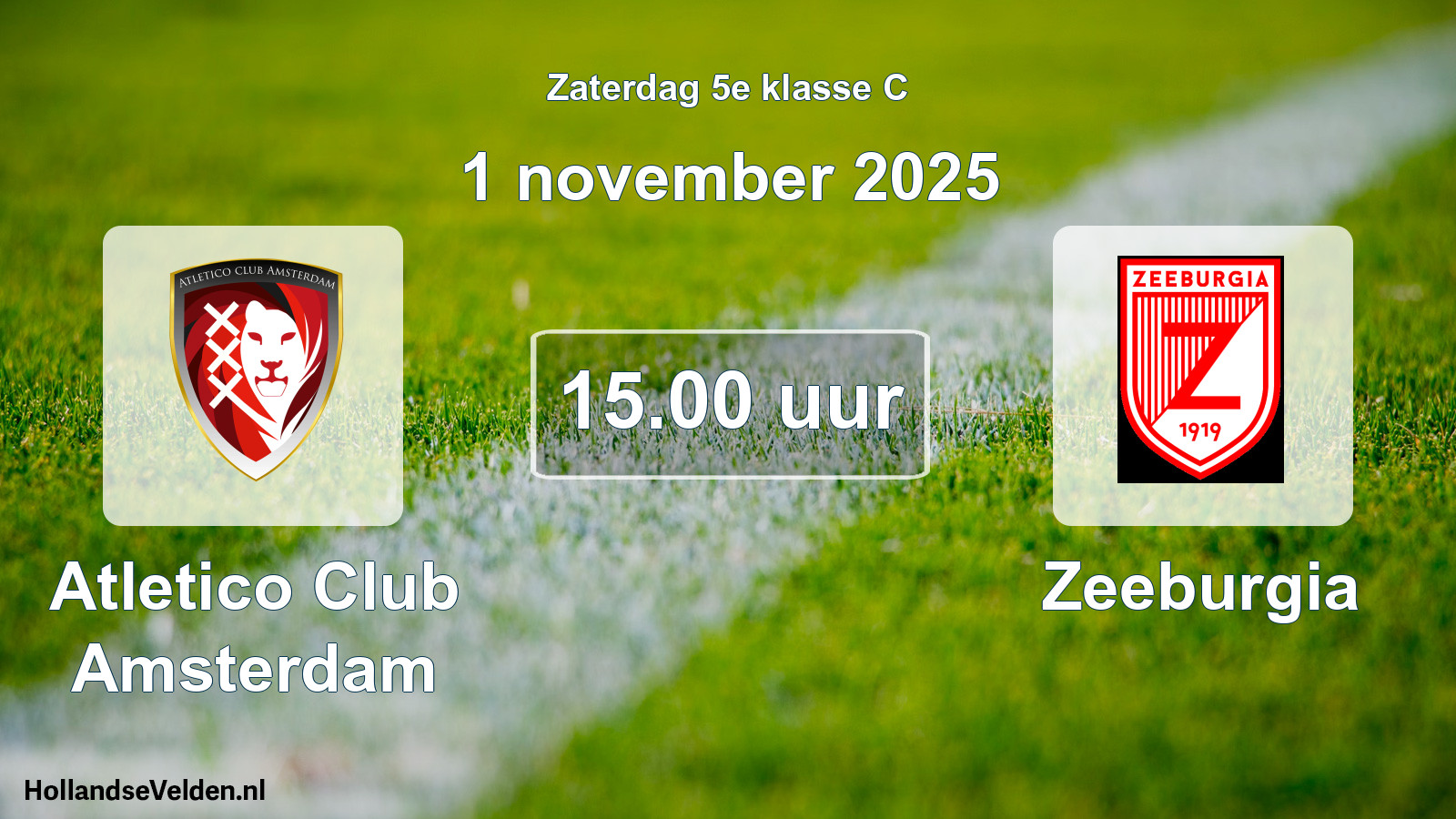 Scheduled Match: Atletico Club Amsterdam - Zeeburgia (1 November 2025)