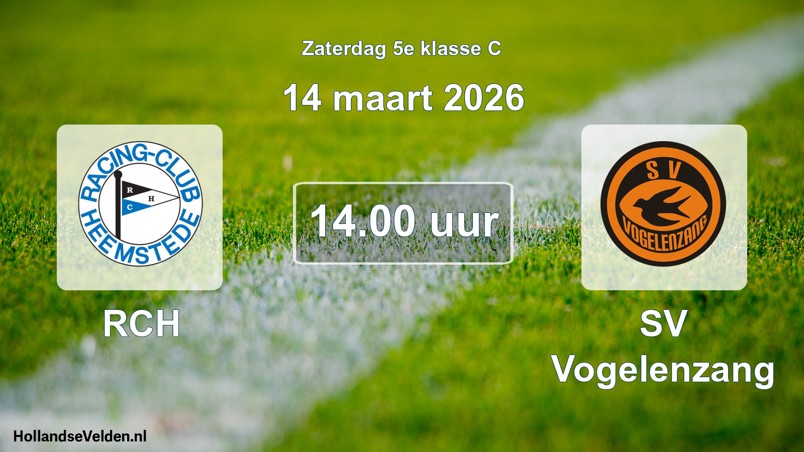 Scheduled Match: RCH - SV Vogelenzang (14 March 2026)