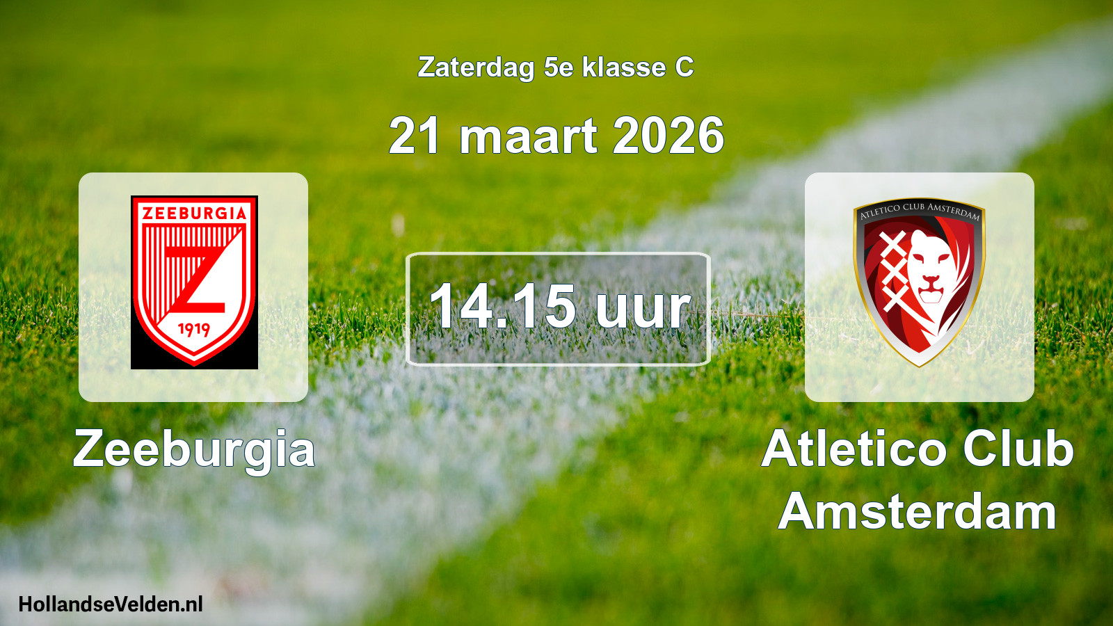 Scheduled Match: Zeeburgia - Atletico Club Amsterdam (21 March 2026)