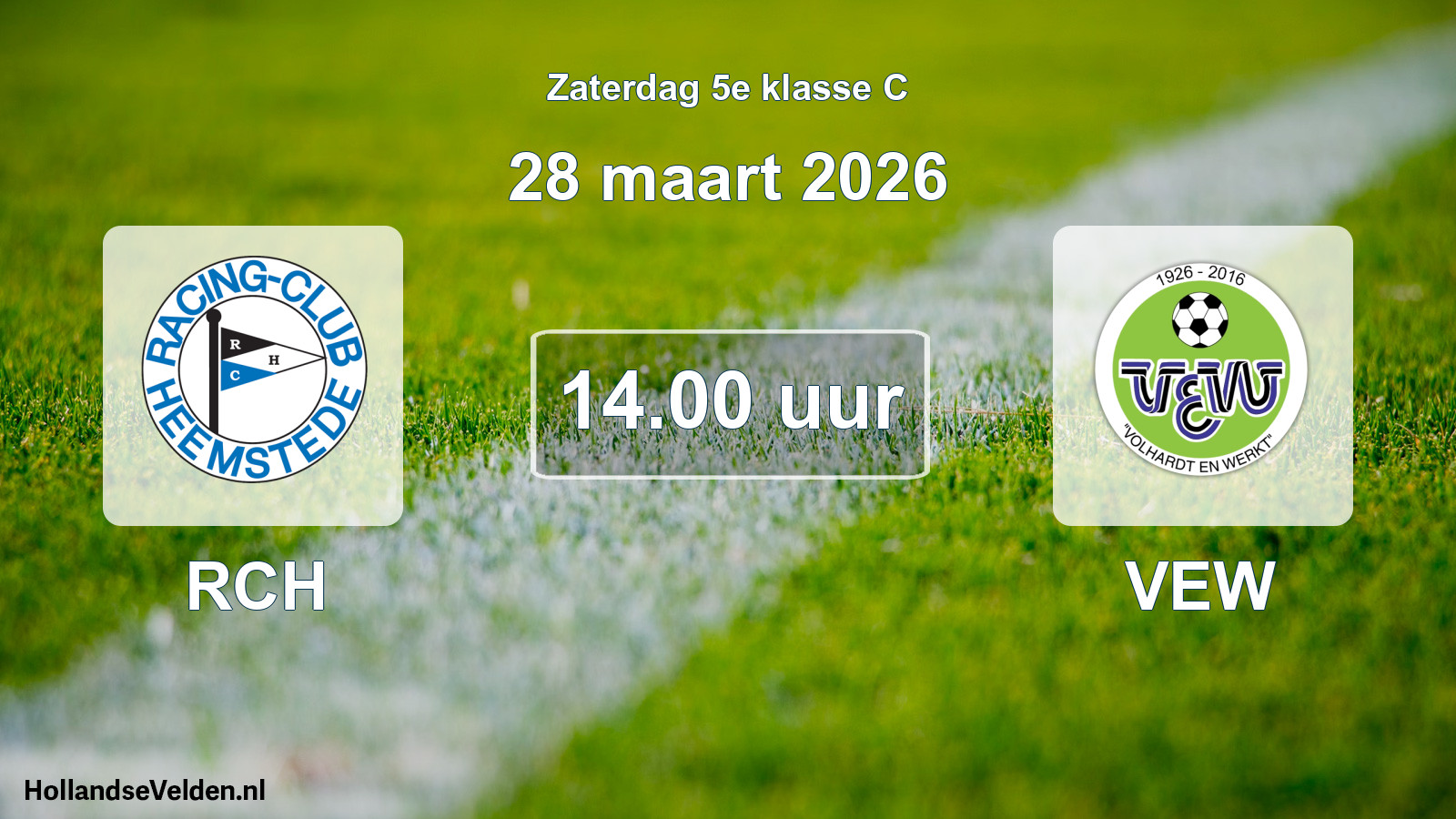 Geplande wedstrijd: RCH - VEW (28 maart 2026)