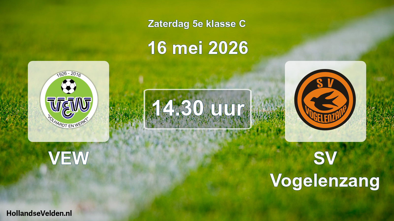 Scheduled Match: VEW - SV Vogelenzang (16 May 2026)