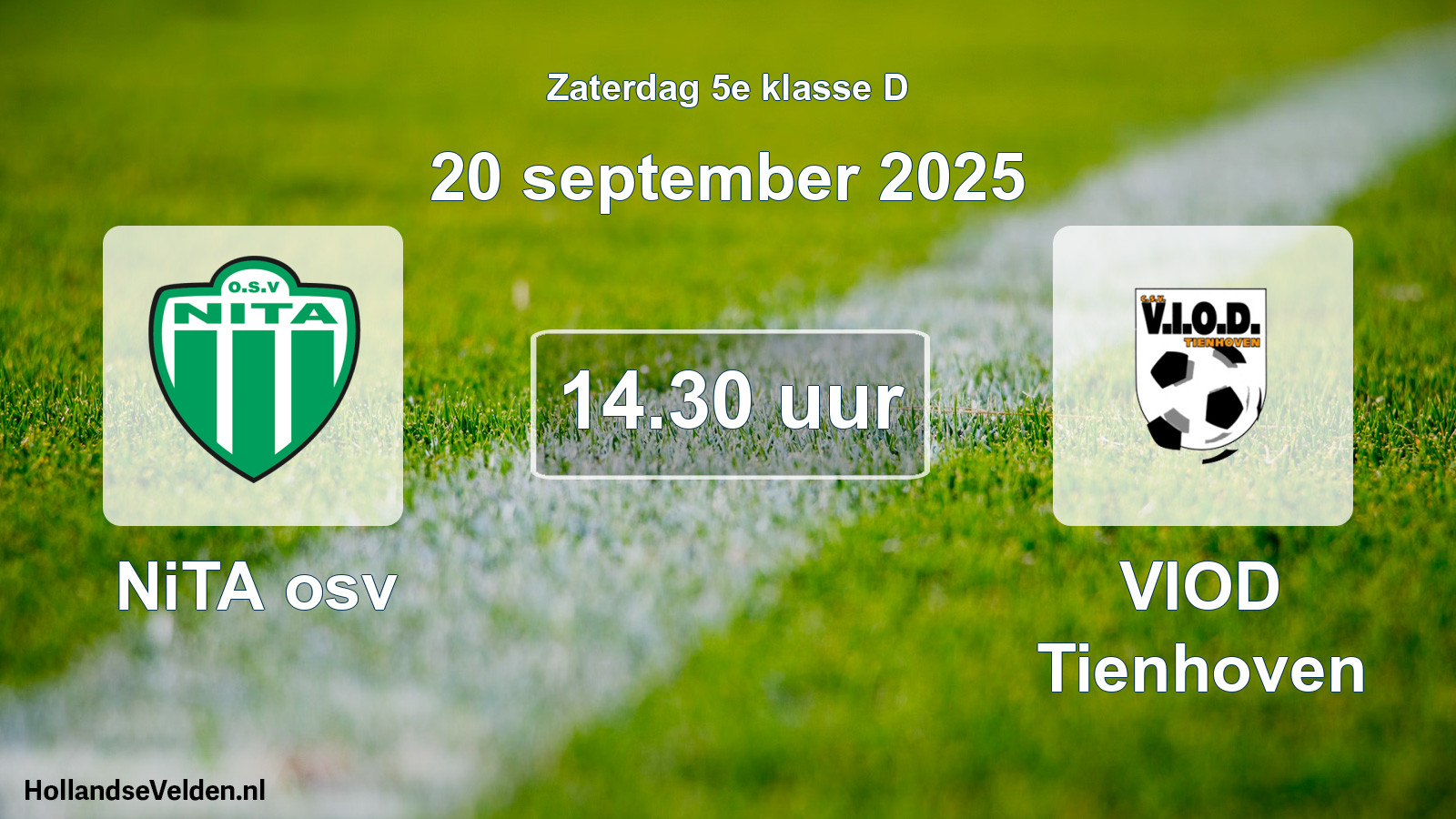 Geplande wedstrijd: NiTA osv - VIOD Tienhoven (20 september 2025)