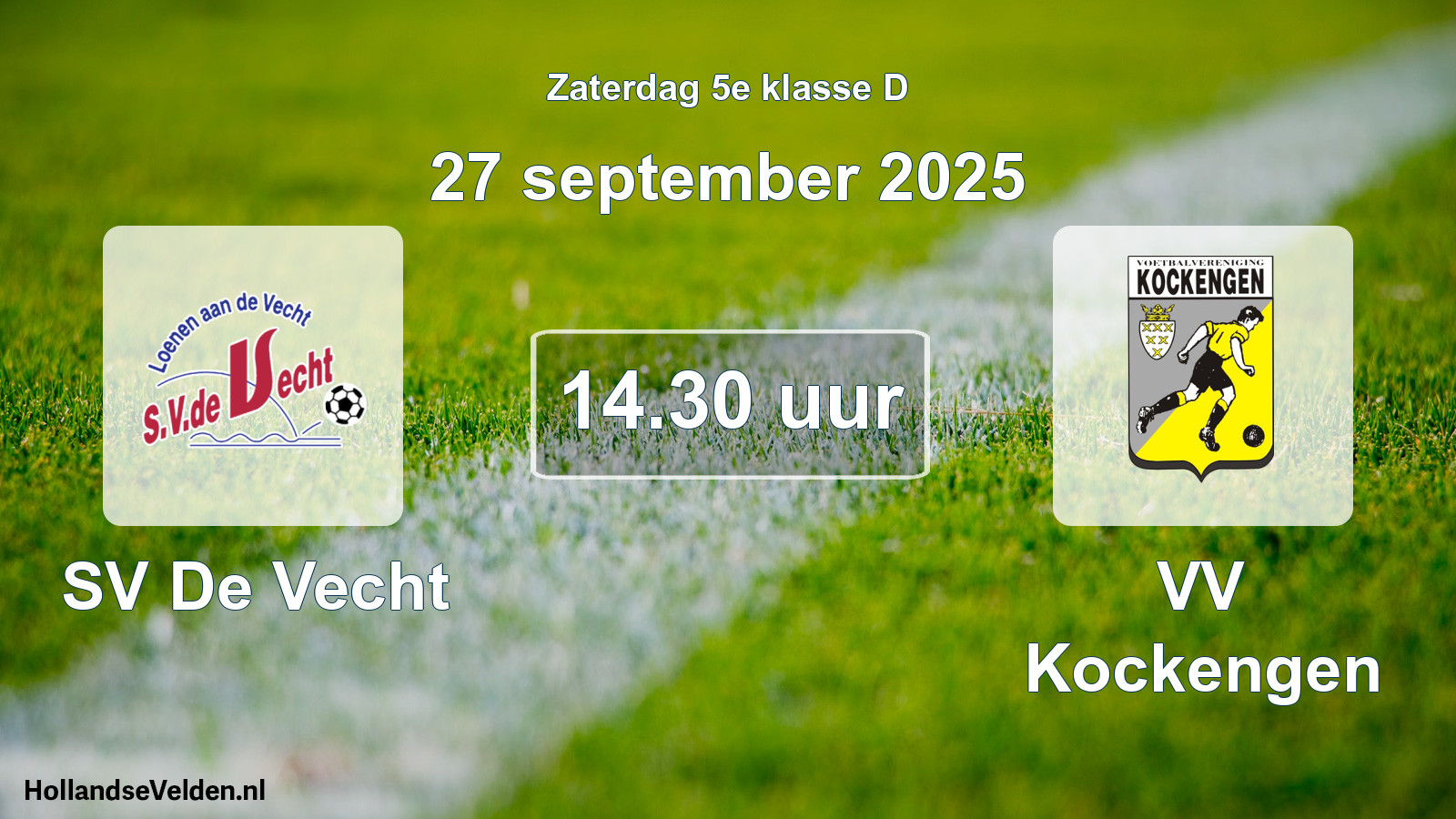 Scheduled Match: SV De Vecht - VV Kockengen (27 September 2025)