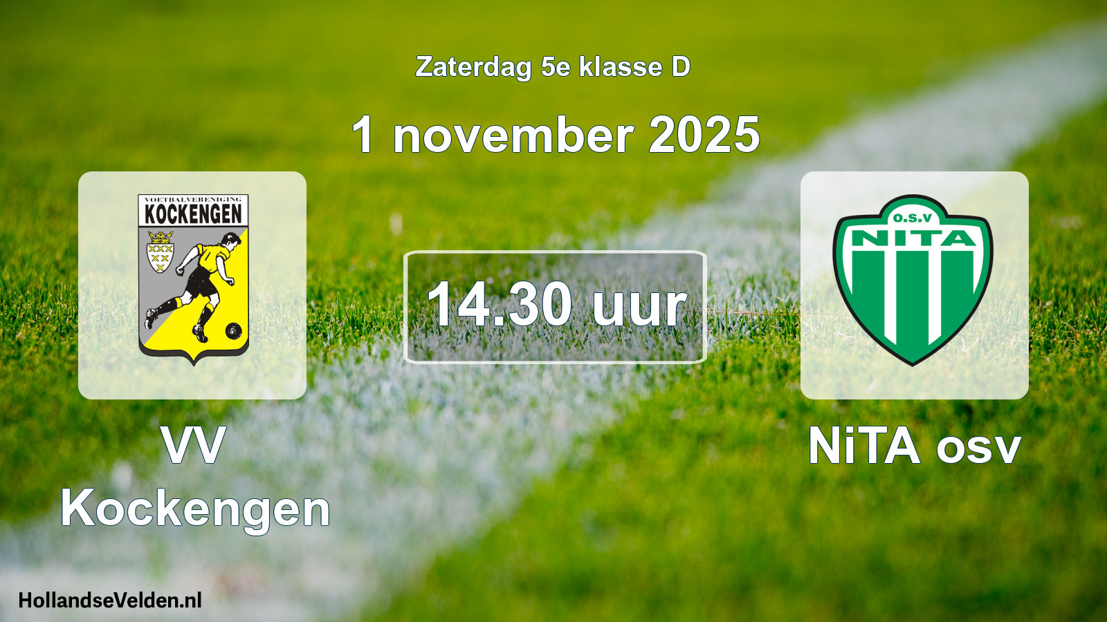 Geplande wedstrijd: VV Kockengen - NiTA osv (1 november 2025)