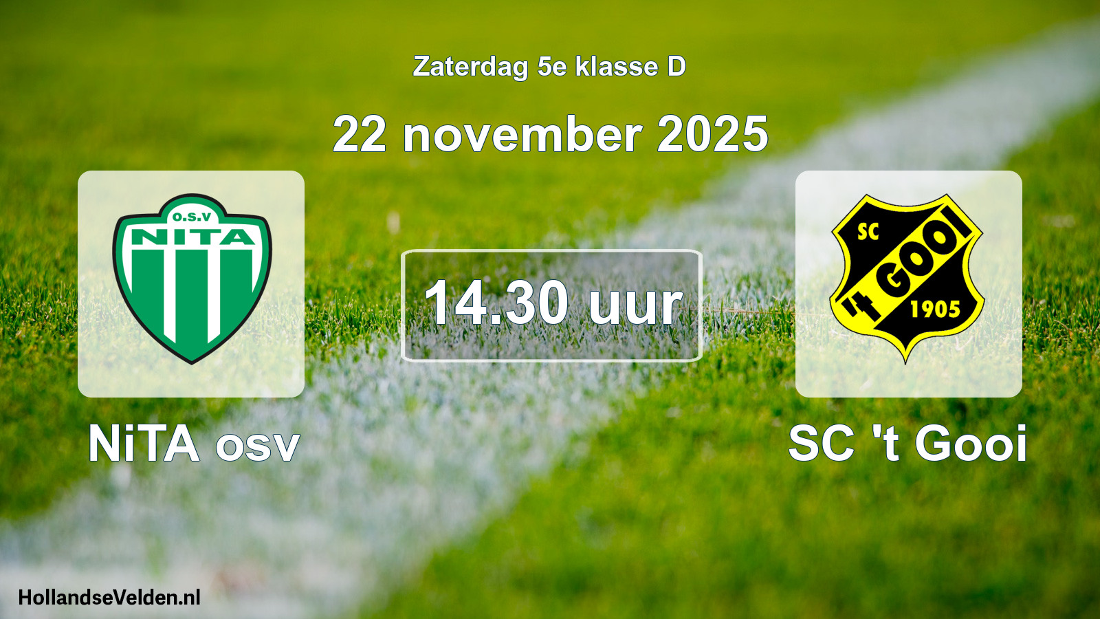 Scheduled Match: NiTA osv - SC 't Gooi (22 November 2025)