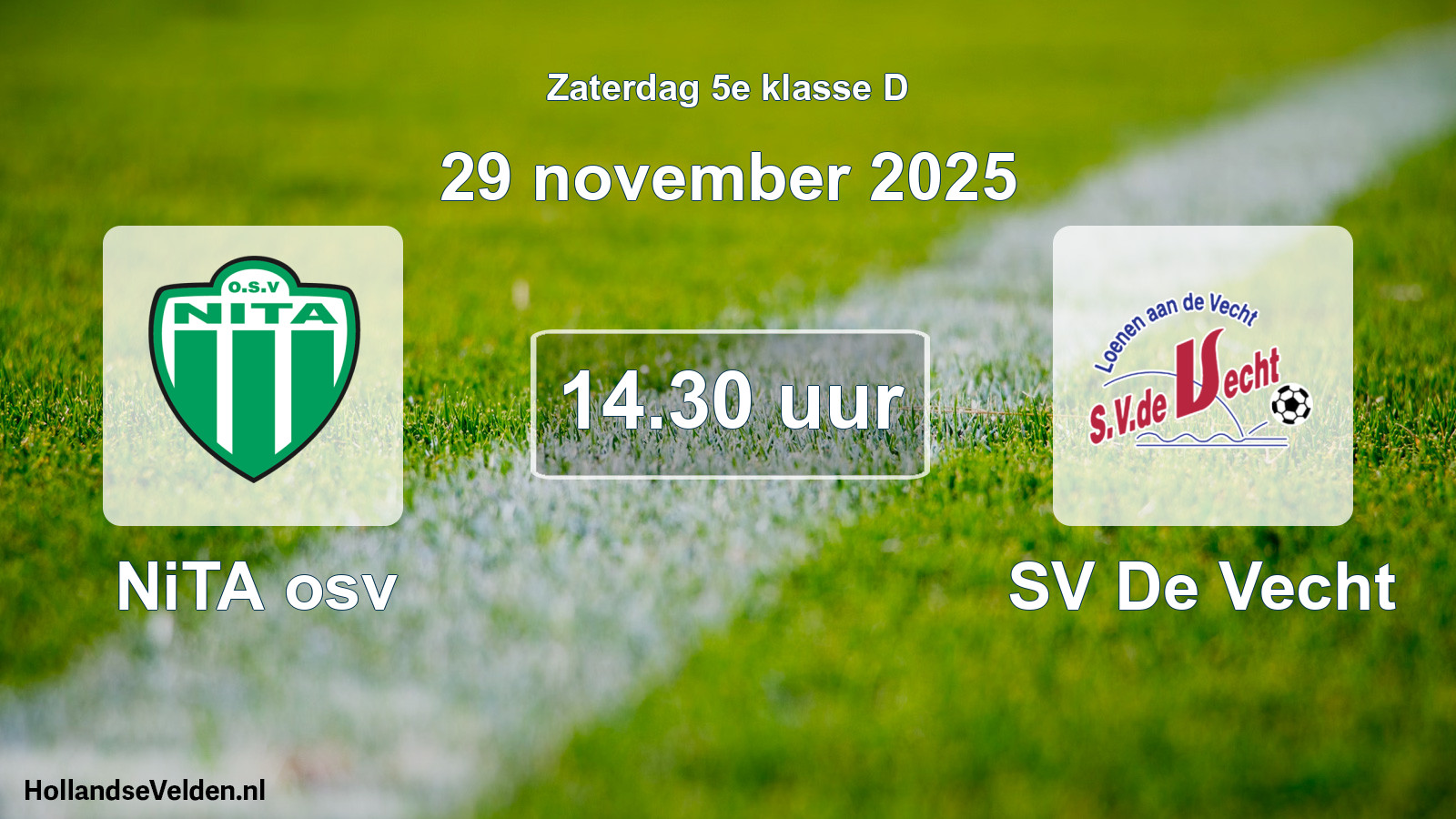Geplande wedstrijd: NiTA osv - SV De Vecht (29 november 2025)
