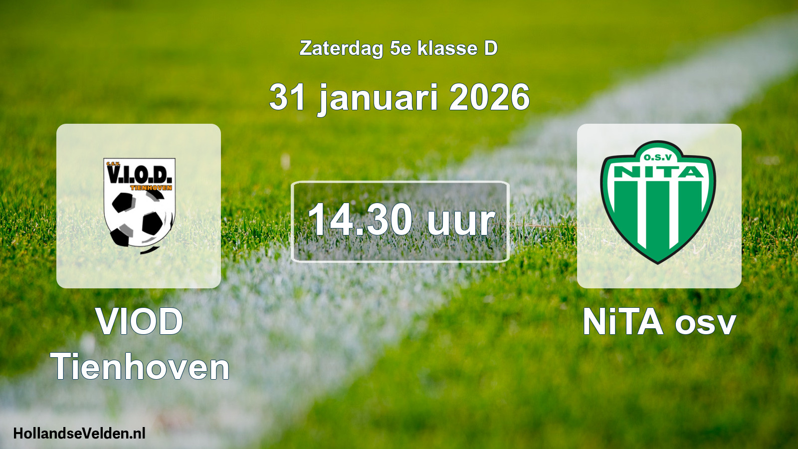 Geplande wedstrijd: VIOD Tienhoven - NiTA osv (31 januari 2026)