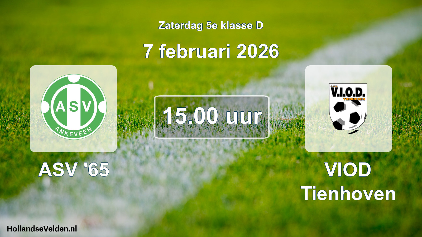 Scheduled Match: ASV '65 - VIOD Tienhoven (7 February 2026)