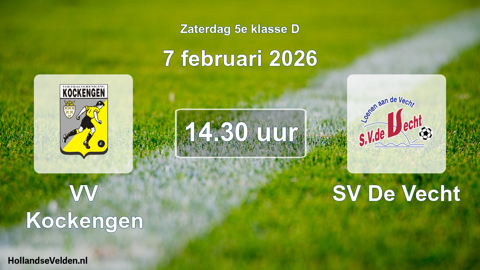 Geplande wedstrijd: VV Kockengen - SV De Vecht (7 februari 2026)