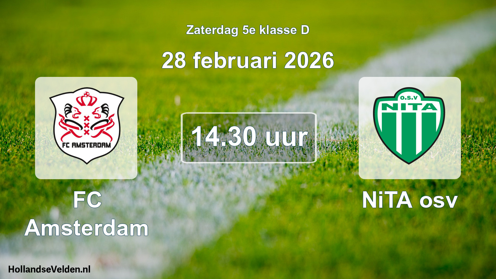 Geplande wedstrijd: FC Amsterdam - NiTA osv (28 februari 2026)