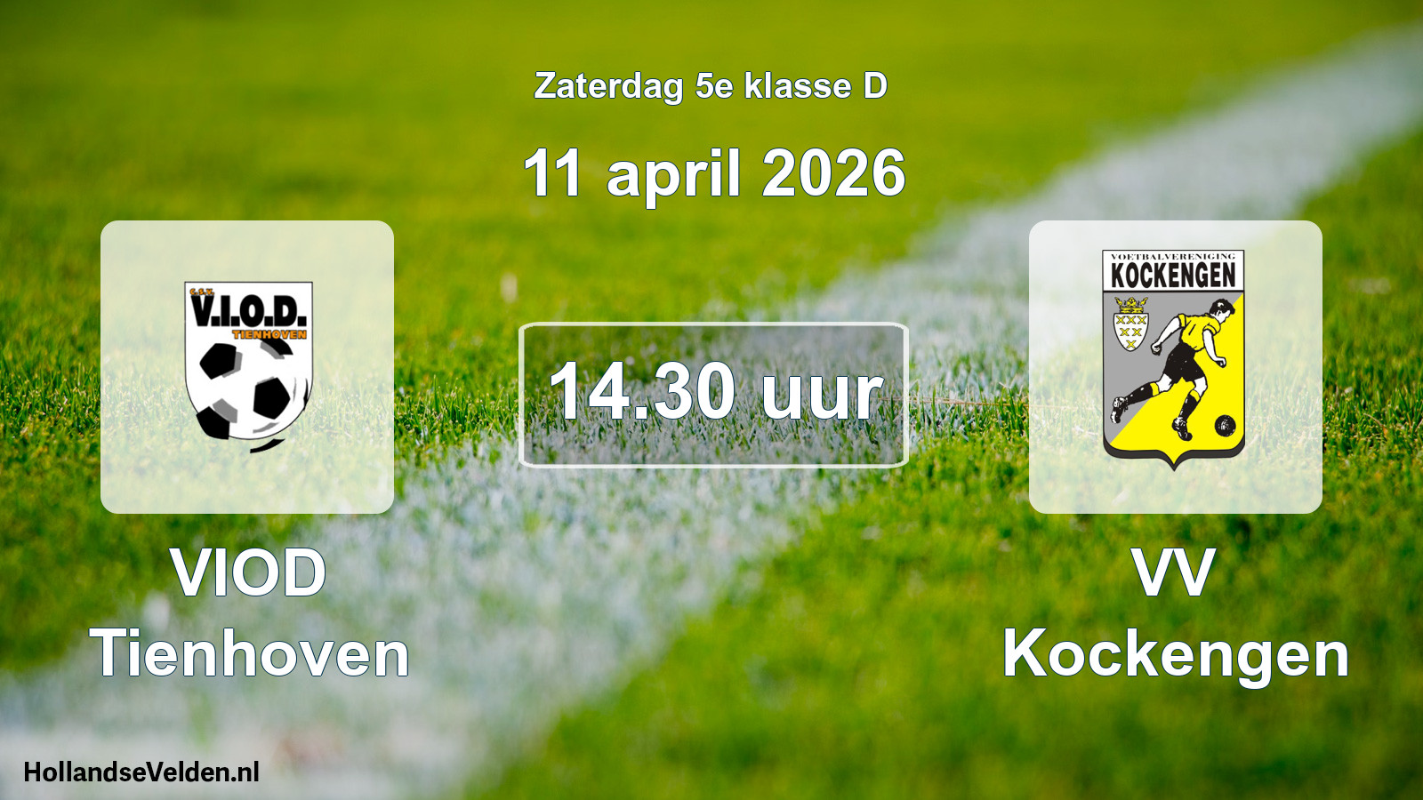 Geplande wedstrijd: VIOD Tienhoven - VV Kockengen (11 april 2026)
