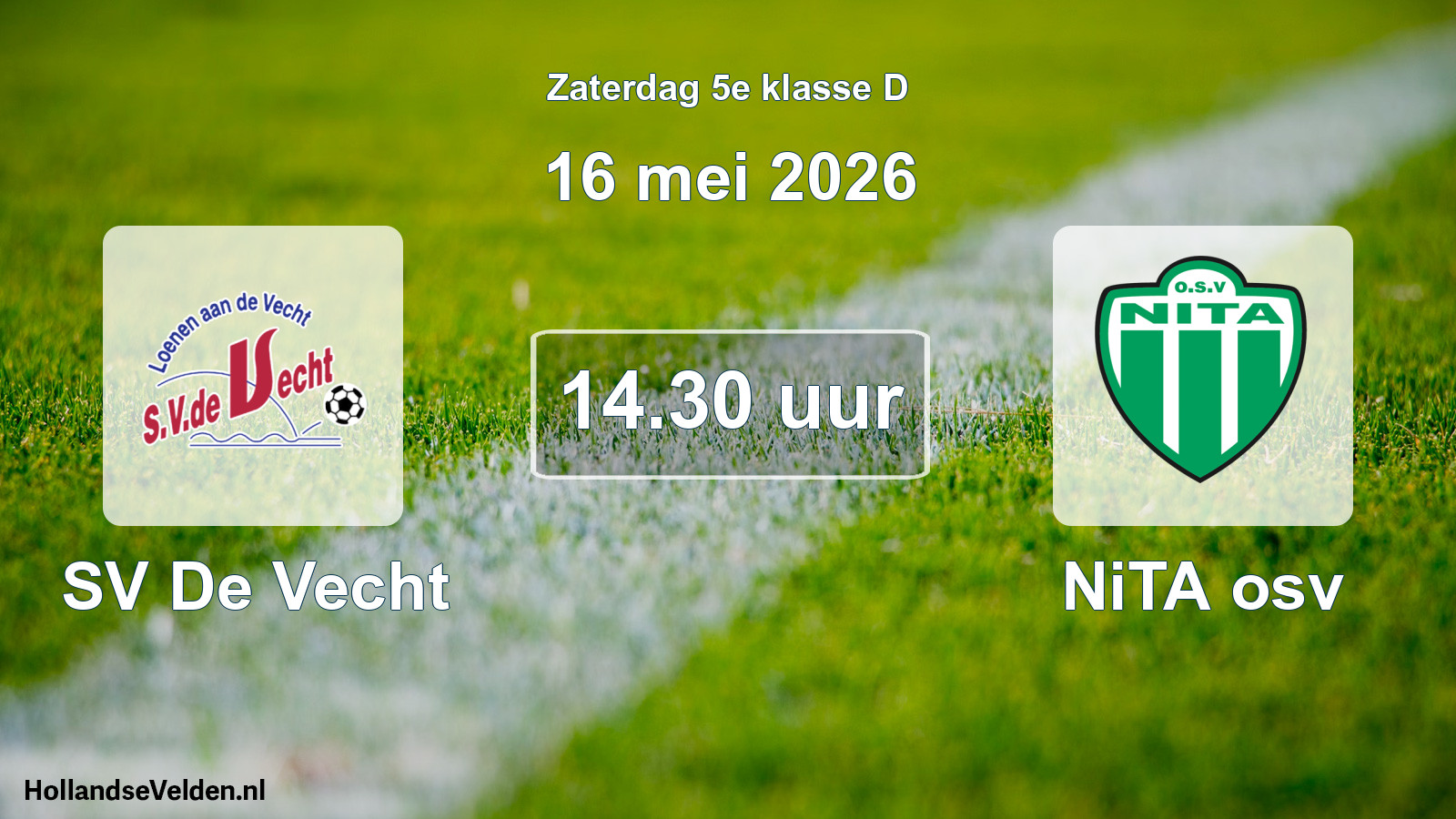 Geplande wedstrijd: SV De Vecht - NiTA osv (16 mei 2026)