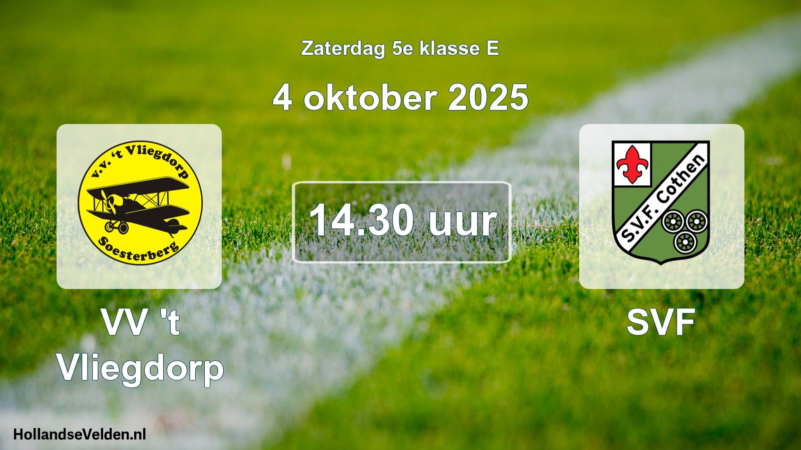 Scheduled Match: VV 't Vliegdorp - SVF (4 October 2025)
