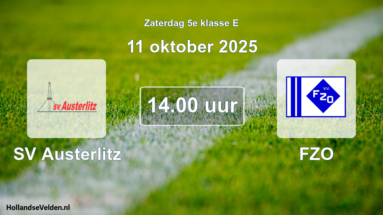 Scheduled Match: SV Austerlitz - FZO (11 October 2025)