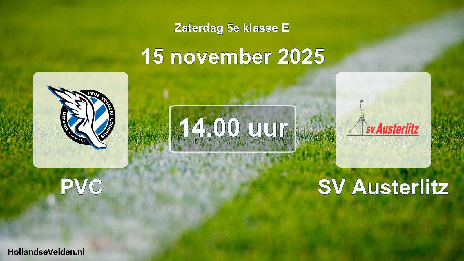 Scheduled Match: PVC - SV Austerlitz (15 November 2025)