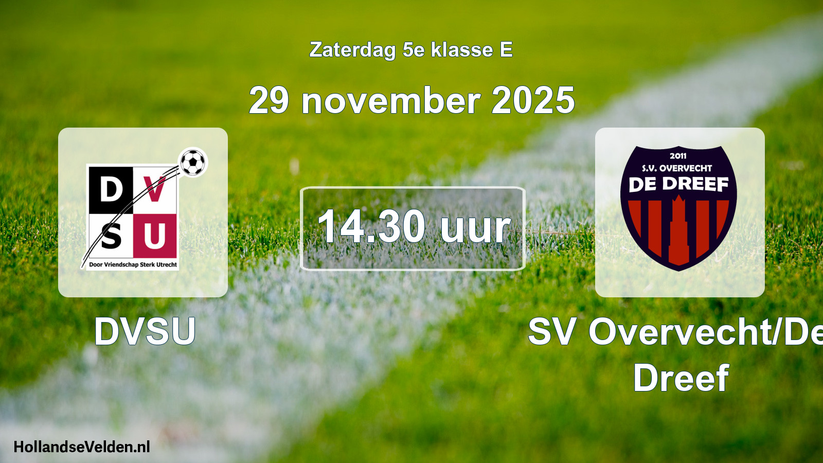 Scheduled Match: DVSU - SV Overvecht/De Dreef (29 November 2025)