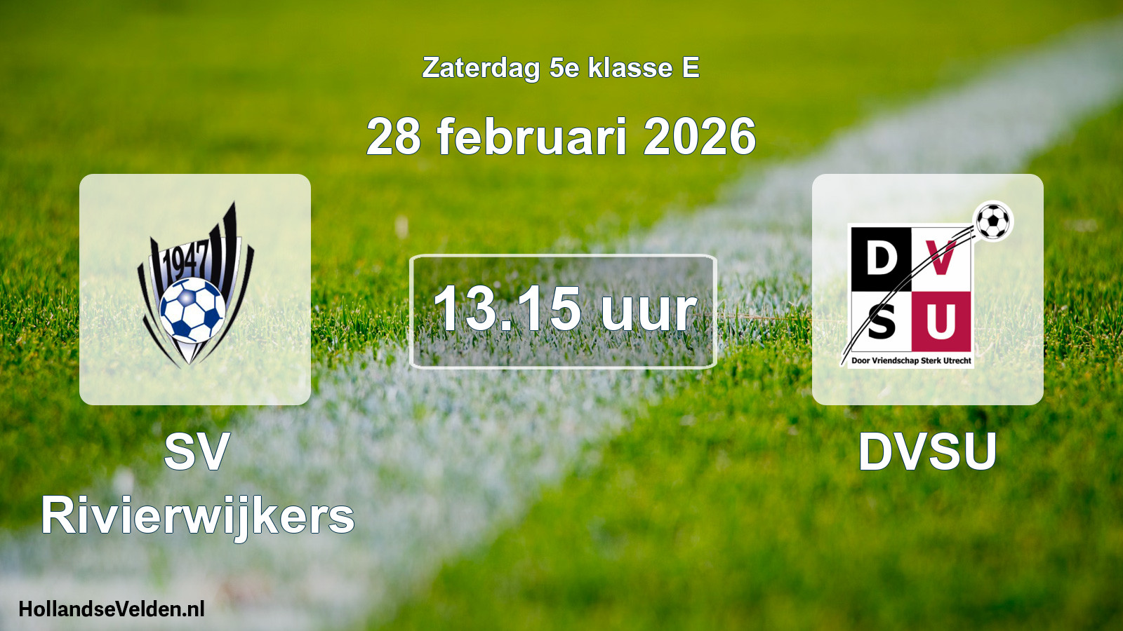 Scheduled Match: SV Rivierwijkers - DVSU (28 February 2026)