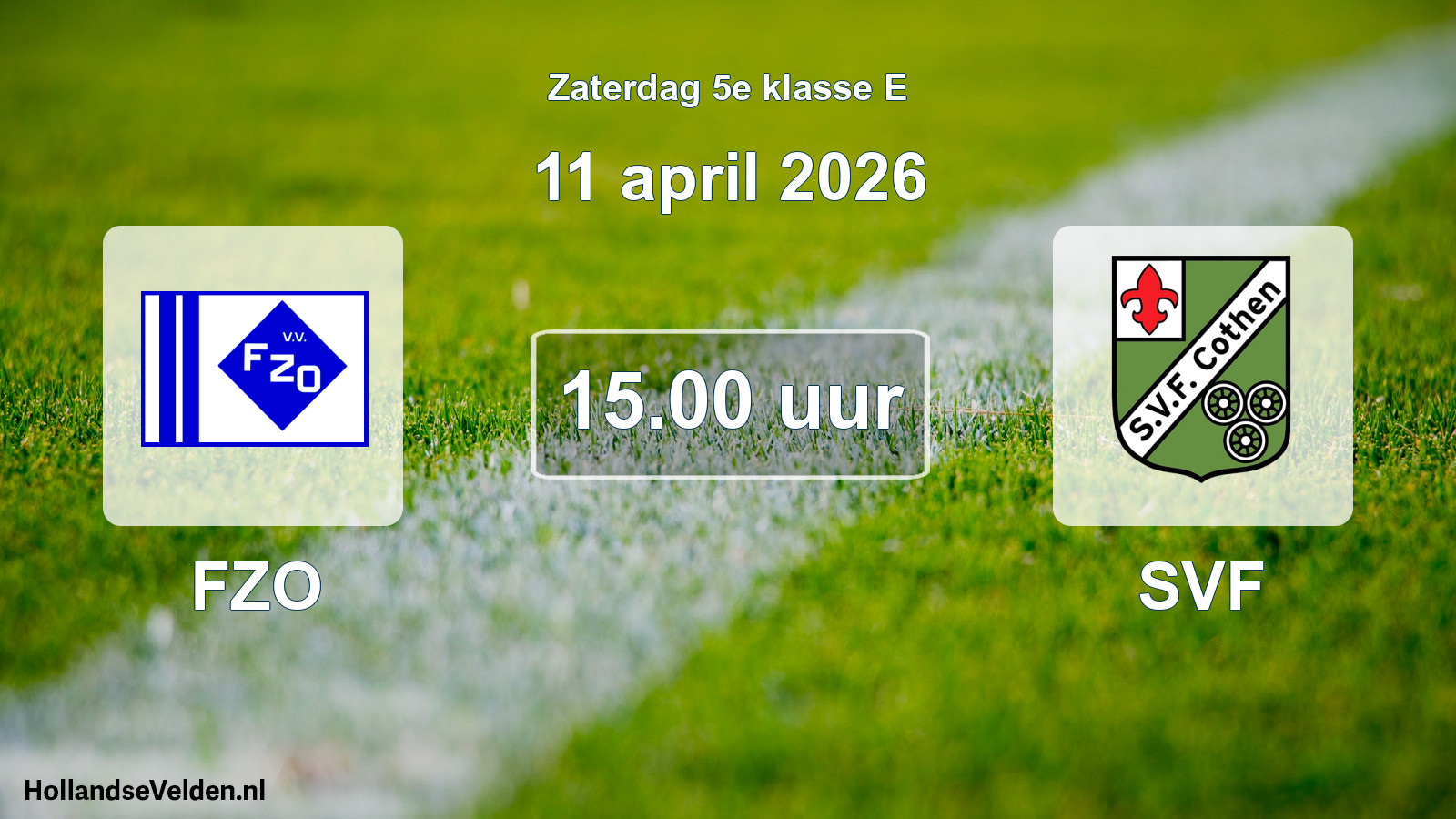 Scheduled Match: FZO - SVF (11 April 2026)