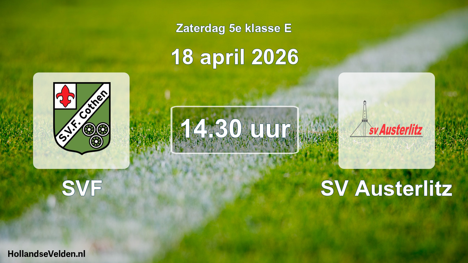 Scheduled Match: SVF - SV Austerlitz (18 April 2026)
