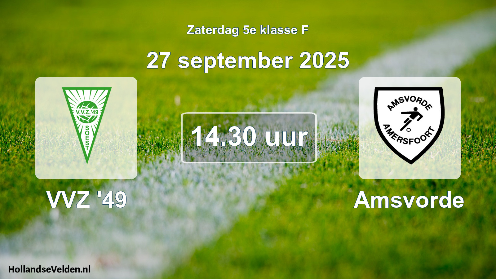 Scheduled Match: VVZ '49 - Amsvorde (27 September 2025)