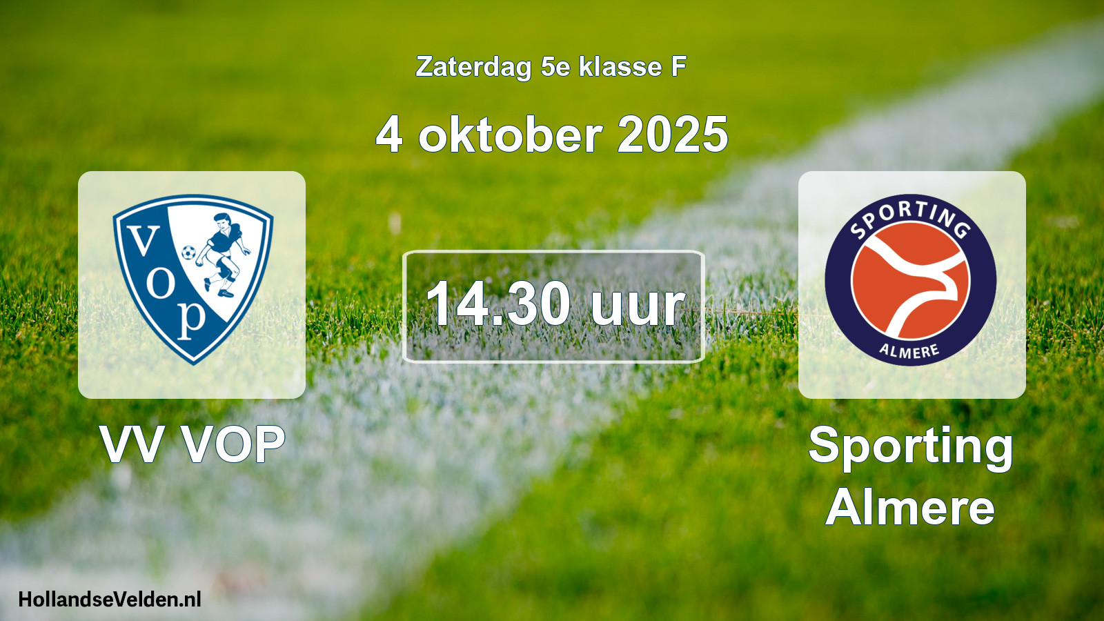 Scheduled Match: VV VOP - Sporting Almere (4 October 2025)