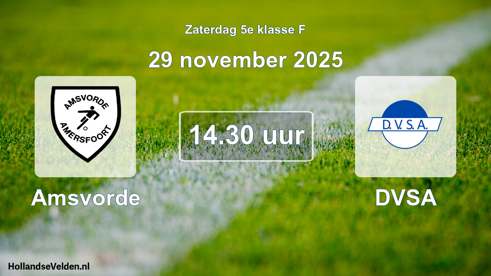 Scheduled Match: Amsvorde - DVSA (29 November 2025)