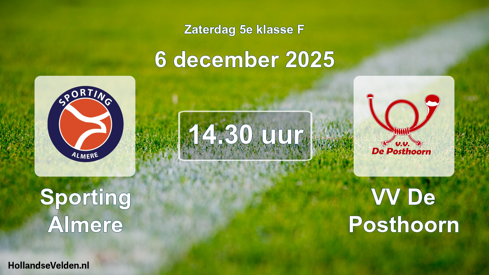 Scheduled Match: Sporting Almere - VV De Posthoorn (6 December 2025)