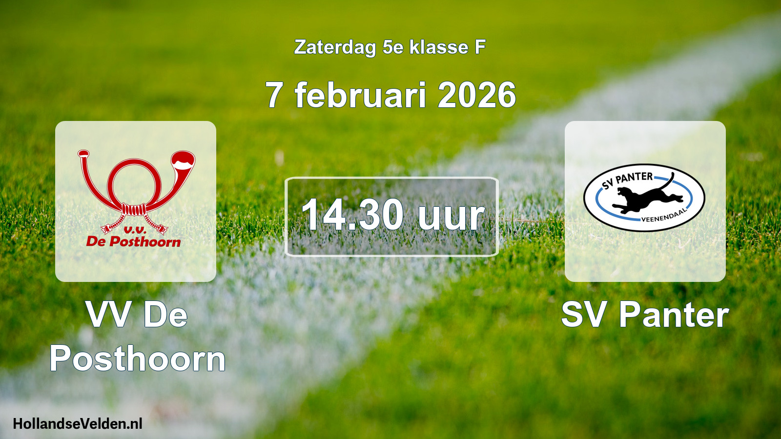 Scheduled Match: VV De Posthoorn - SV Panter (7 February 2026)