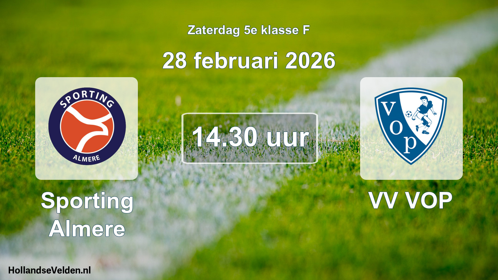 Scheduled Match: Sporting Almere - VV VOP (28 February 2026)
