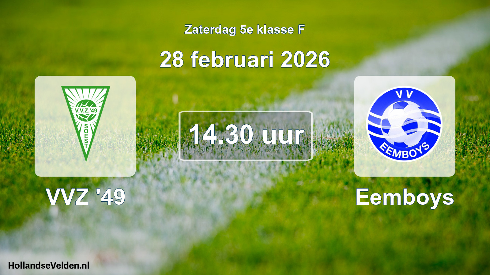 Scheduled Match: VVZ '49 - Eemboys (28 February 2026)