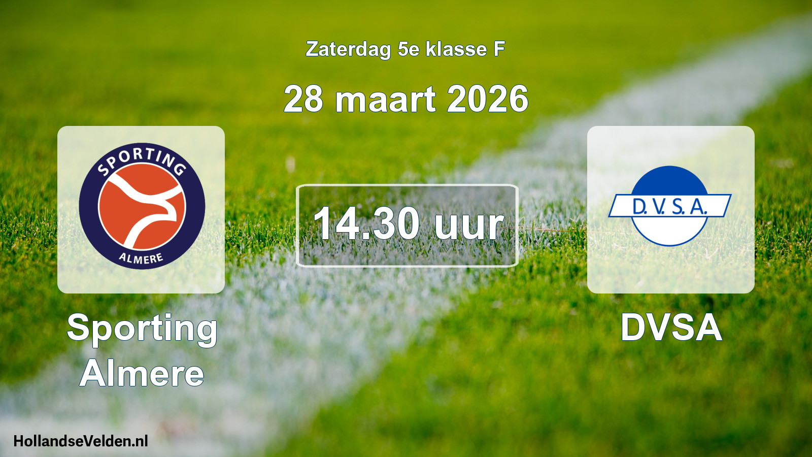Scheduled Match: Sporting Almere - DVSA (28 March 2026)