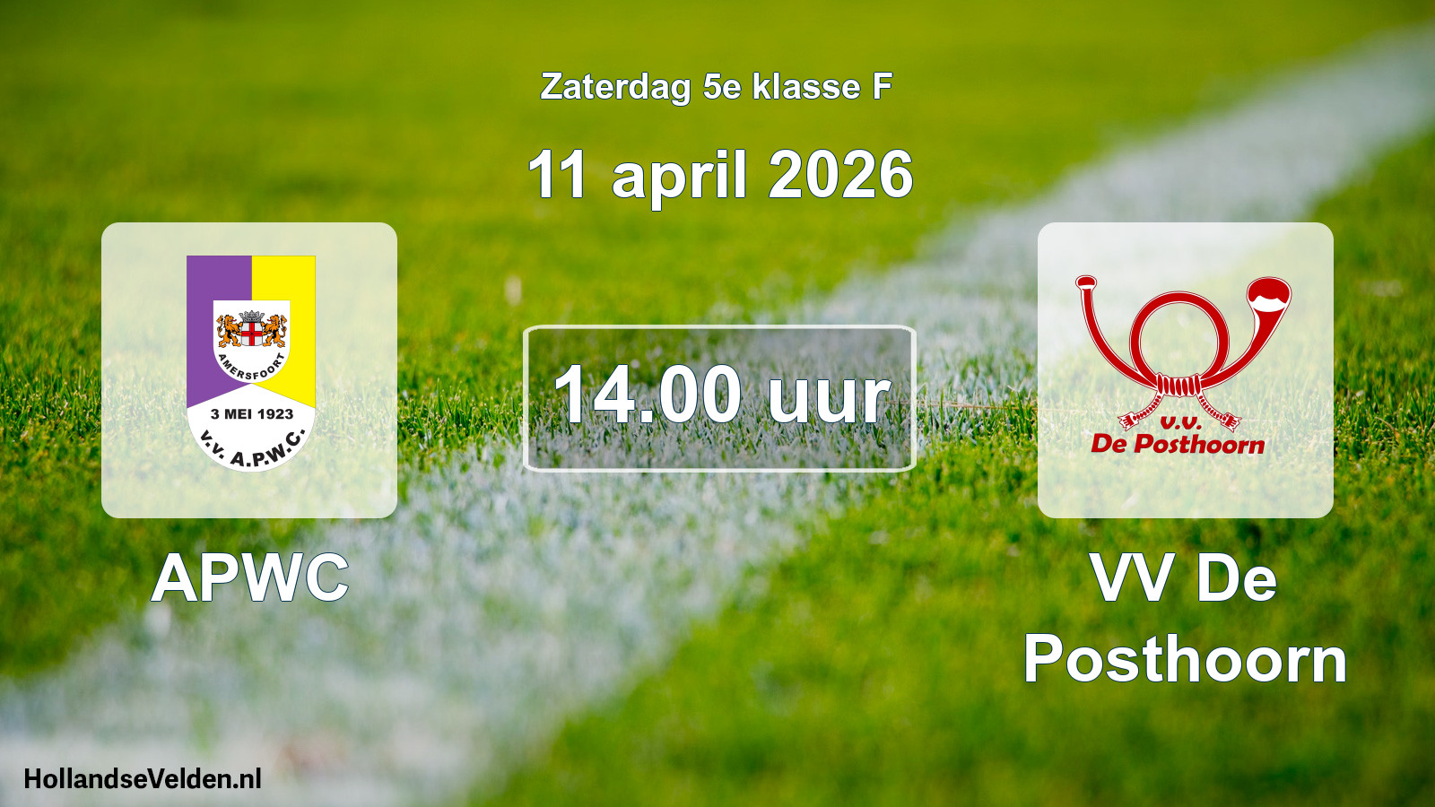 Scheduled Match: APWC - VV De Posthoorn (11 April 2026)