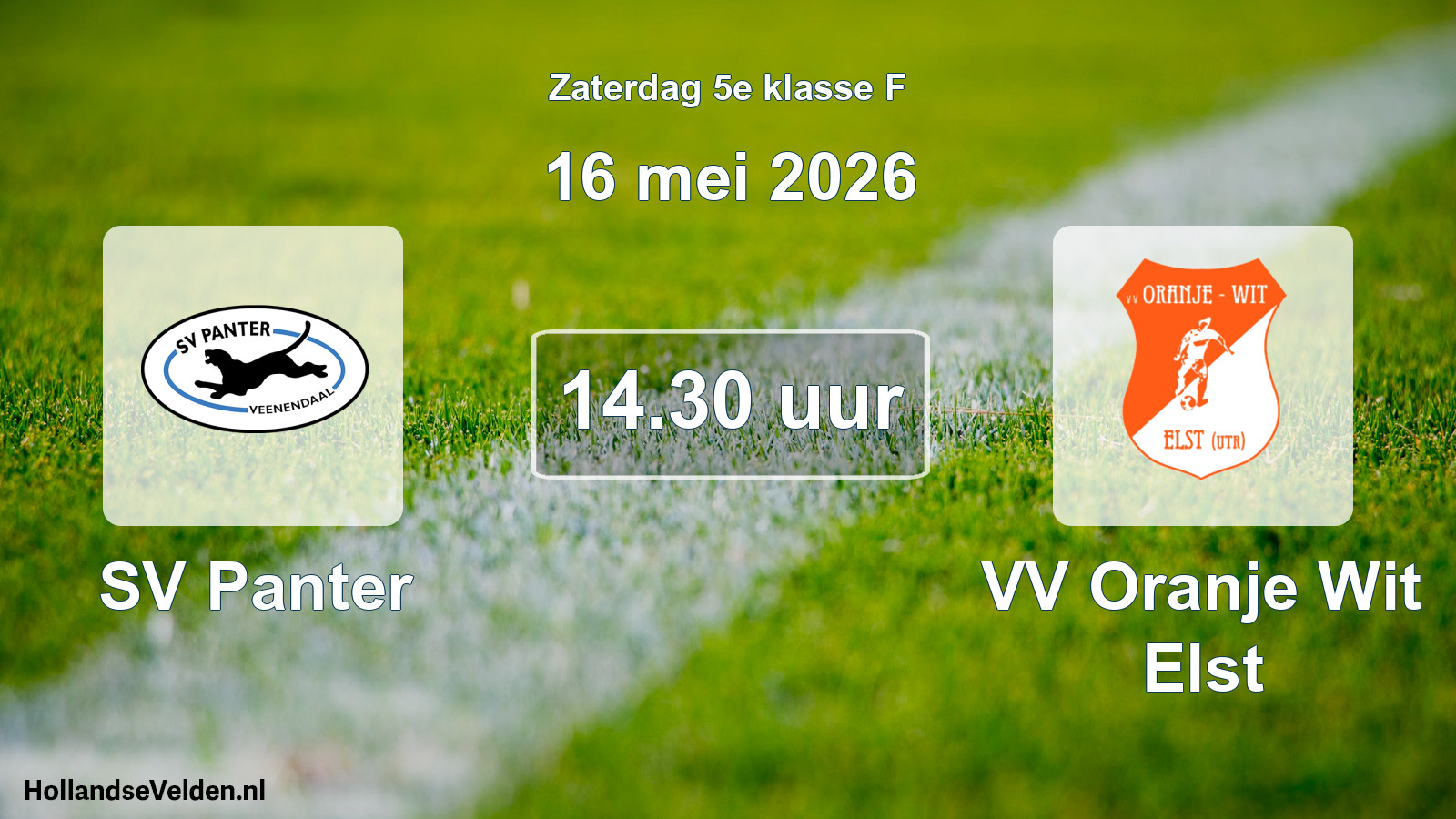 Scheduled Match: SV Panter - VV Oranje Wit Elst (16 May 2026)